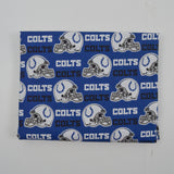 Blue + White Indianapolis Colts Print Quilting Weight Woven Fabric - 58" x 94"