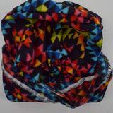 Rainbow Geometric Southwestern Print Fleece Fabric - 62" x 102"