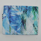 Blue, Green + White Abstract Shape Print Lightweight Woven Fabric - 57" x 90"