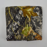 Brown + Green Tree Camo Print Fleece Fabric - 52" x 60"