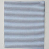 Gray + Blue Stripe Shirt Weight Woven Fabric - 45" x 86"
