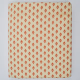 Off-White + Orange Geometric Motif Print Canvas Woven Fabric - 48" x 136"
