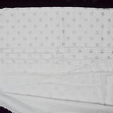 White + Silver Glitter Polka Dot Print Quilting Weight Woven Fabric - 44" x 132"