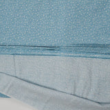Blue + White Floral Print Quilting Weight Woven Fabric - 44" x 104"