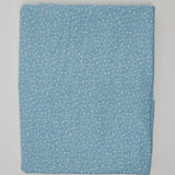 Blue + White Floral Print Quilting Weight Woven Fabric - 44" x 104"