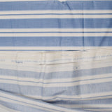Blue + White Stripe Print Stain Resistant-Coated Woven Upholstery Fabric - 86" x 140"