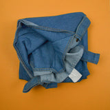 Medium Wash Denim Fabric Curtain - 40" x 78"