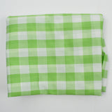 Green + White Semi-Sheer Gingham Lightweight Woven Fabric - 45" x 148"