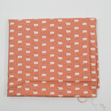 Orange, White + Green Sheep Print Quilting Weight Woven Fabric - 39" x 45"