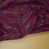 Red, Orange + Brown Textured Thick Knit Fabric - 66" x 104"