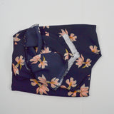 Navy Blue, Pink + Yellow Floral Print Flowy Woven Fabric - 58" x 136"