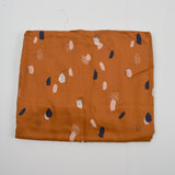 Orange, Pink, Navy Blue + White Abstract Shape Print Atelier Brunette Drapey Woven Fabric - 52" x 128"