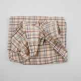 Beige, Red + Blue Plaid Soft Woven Fabric - 42" x 116"