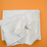 White 100% Cotton 12 oz Brushed Bull Denim - 60" x 78"