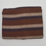 Brown + Beige Stripe Twill Brushed Surface Twill Woven Fabric - 45" x 108"