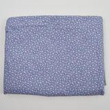Blue + Pink Floral Print Soft Quilting Weight Woven Fabric - 44" x 188"