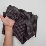 Black + White Puffy Dot Print Semi-Sheer Woven Fabric - 44" x 144"