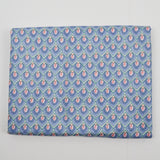 Blue, Green + Red Geometric Scale Print Coated Woven Drapery Fabric - 53" x 76"