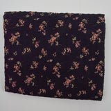 Black, Pink + Green Floral Print Plaid Puckered Crepe Woven Fabric - 48" x 188"