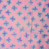 Pink, Purple, Blue + Orange Blob Illustration Print Lightweight Woven Fabric - 43" x 88"