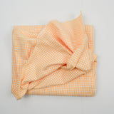 Yellow + White Gingham Brushed Lightweight Flannel-Like Woven Fabric - 31" x 106"