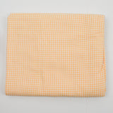 Yellow + White Gingham Brushed Lightweight Flannel-Like Woven Fabric - 31" x 106"