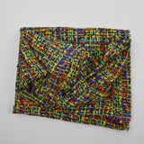 Black, Neon Green, Yellow, Purple + Orange Geometric Print Woven Fabric - 45" x 108"