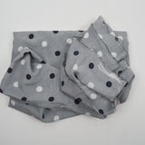 Black + White Polka Dot Flowy Woven Fabric - 45" x 108"