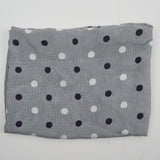 Black + White Polka Dot Flowy Woven Fabric - 45" x 108"