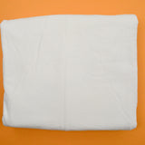 Off-White Washed Cotton Flannel Fabric Flat Sheet - 76" x 96"