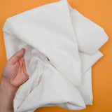 White Fine Mesh Fabric with Decorative Edge - 27" x 448"