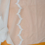 White Fine Mesh Fabric with Decorative Edge - 27" x 448"