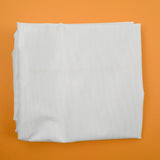 White Fine Mesh Fabric with Decorative Edge - 27" x 448"