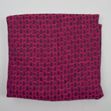 Pink + Black Textured Loose Woven Fabric - 60" x 98"