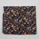 Black + Colorful Floral Print Sevenberry Japanese Cotton Canvas Fabric - 44" x 102"