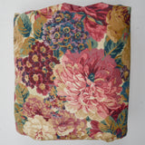 Brown, Pink + Green Floral Print Stain Resistant Woven Home Decor Fabric - 54" x 20 Yards