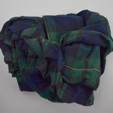 Green, Blue, Yellow + Red Plaid Woven Flannel Twin Size Duvet Cover - 60" x 84"