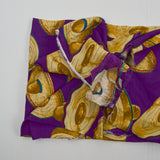 Purple + Brown Sombrero Print Flowy Woven Apparel Fabric - 39" x 58"