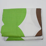 White, Green + Brown Large Geometric Print Ikea Woven Fabric - 56" x 128"