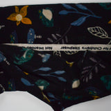 Black, Blue + Brown Forest Nature Print Fleece Fabric - 62" x 92"