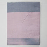 Pink + Gray Stripe Wamsutta Vintage Woven Sheeting Fabric - 33" x 98"