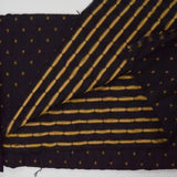 Black + Yellow Small Flower Grid Pattern Jacquard Woven Upholstery Fabric - 55" x 76"