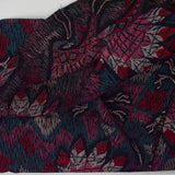 Black, Red, White + Pink Feather Headdress Print Quilting Weight Woven Fabric - 33" x 114"