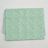 Green + White Leaf Print Quilting Weight Woven Fabric - 44" x 90"