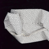 White + Black Leaf Print Quilting Weight Woven Fabric - 42" x 110"