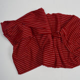 Red + Light Stripe Polyester Knit Fabric - 60" x 114"