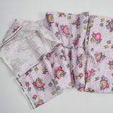 Pink, Purple + White Girl Hoops Basketball Print Flannel Fabric - 42" x 94"
