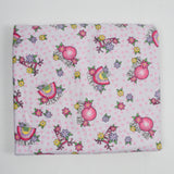 Pink, Purple + White Girl Hoops Basketball Print Flannel Fabric - 42" x 94"