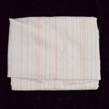 White + Orange Semi-Sheer Stripe Woven Fabric - 44" x 110"