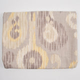 Brown + Beige Abstract Print Linen-Like Woven Drapery Fabric - 56" x 120"